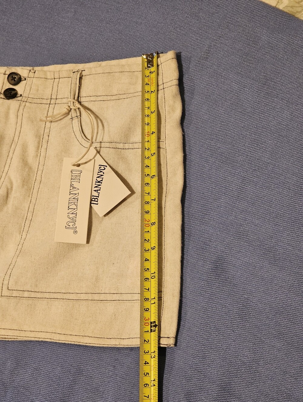 Cream Color Stitched Mini Skirt By Blank NYC - Picture 8 of 9